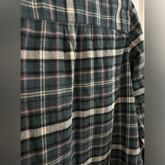 Madewell Flannel Classic Ex-Boyfriend Shirt in Baywood Plaid size medium - Picture 5 of 6